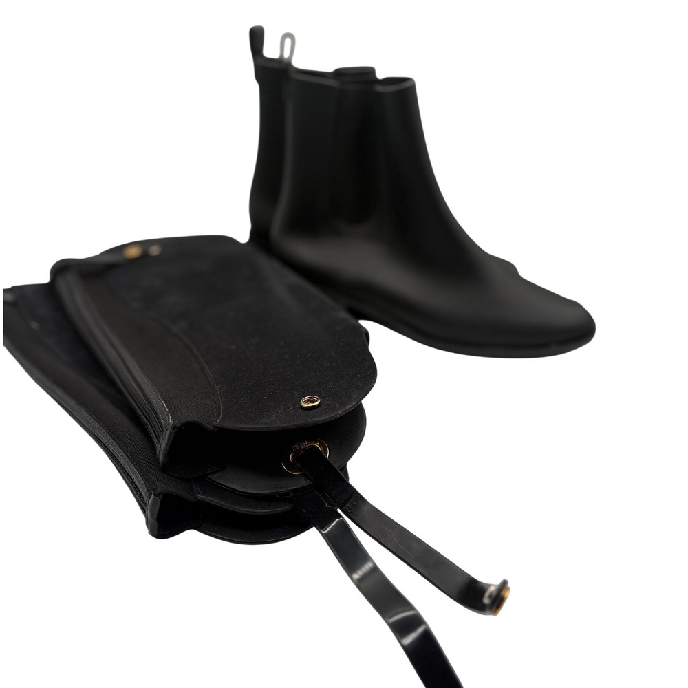 Melissa Riding Boots Womens 10 Black Excellent Detachable 2-in-1 Rain Boots - Picture 8 of 8